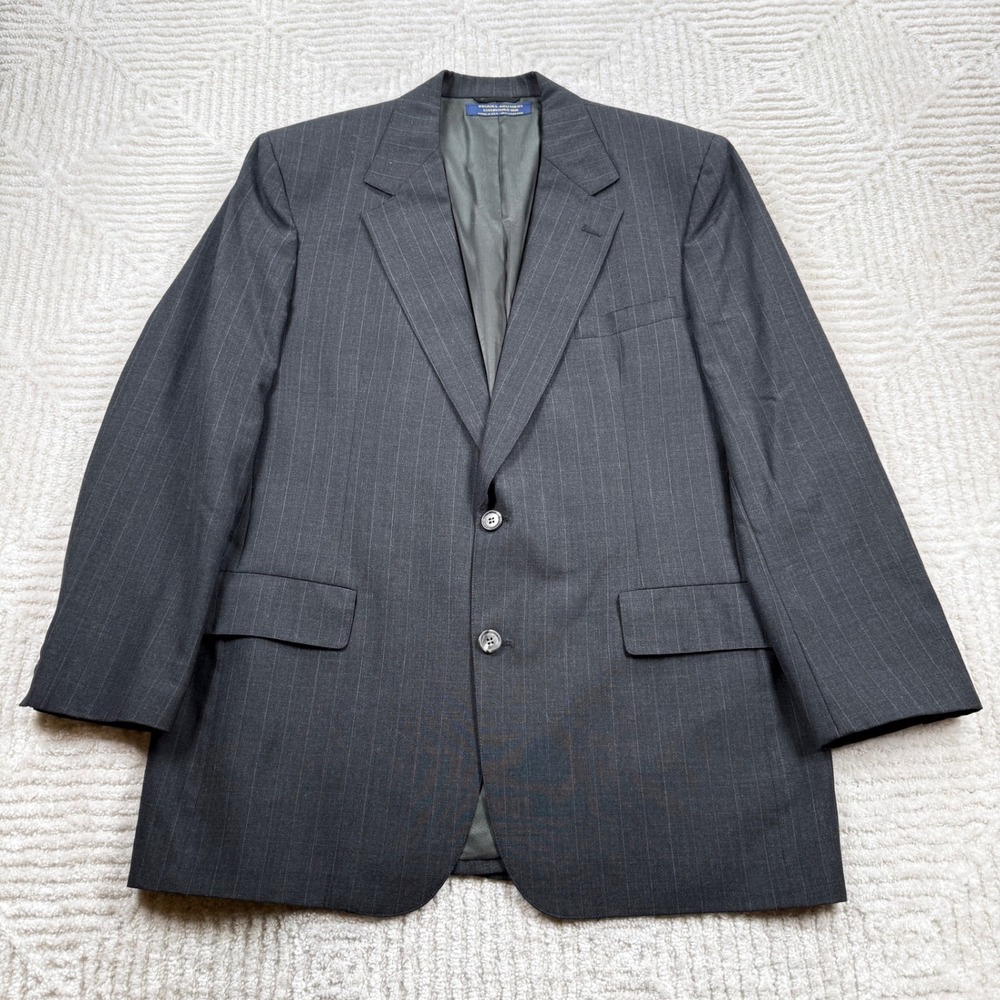 Brooks Brothers Blazer Men's 42R Gray Pinstripe Wool Preppy Office Ivy League